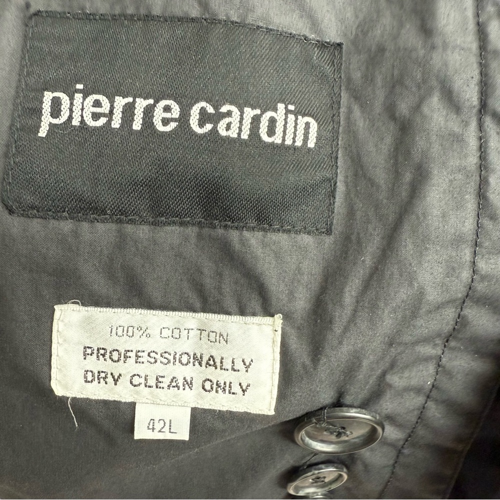 Pierre Cardin Vintage 90s Lined Belted Trench Coat - Picture 11 of 14